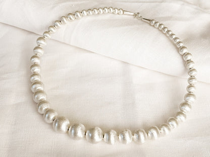 HILL TRIBE • MEKONG FINE SILVER BEAD NECKLACE