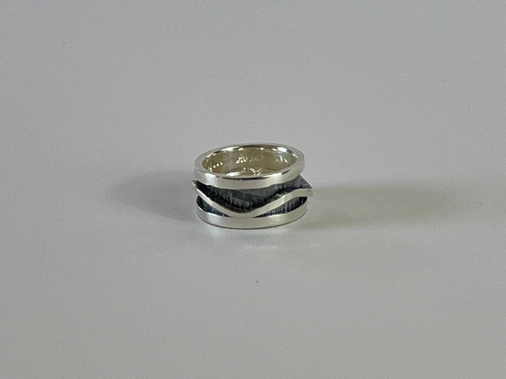 Sterling Silver Wavy Band Ring