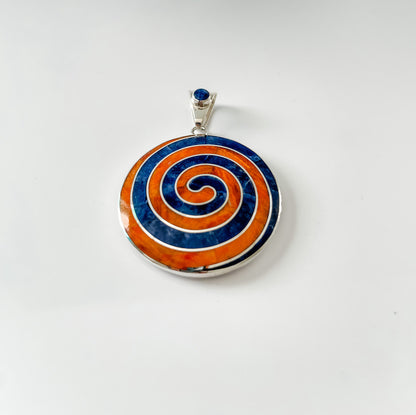 LAPIS AND CORAL PENDANT