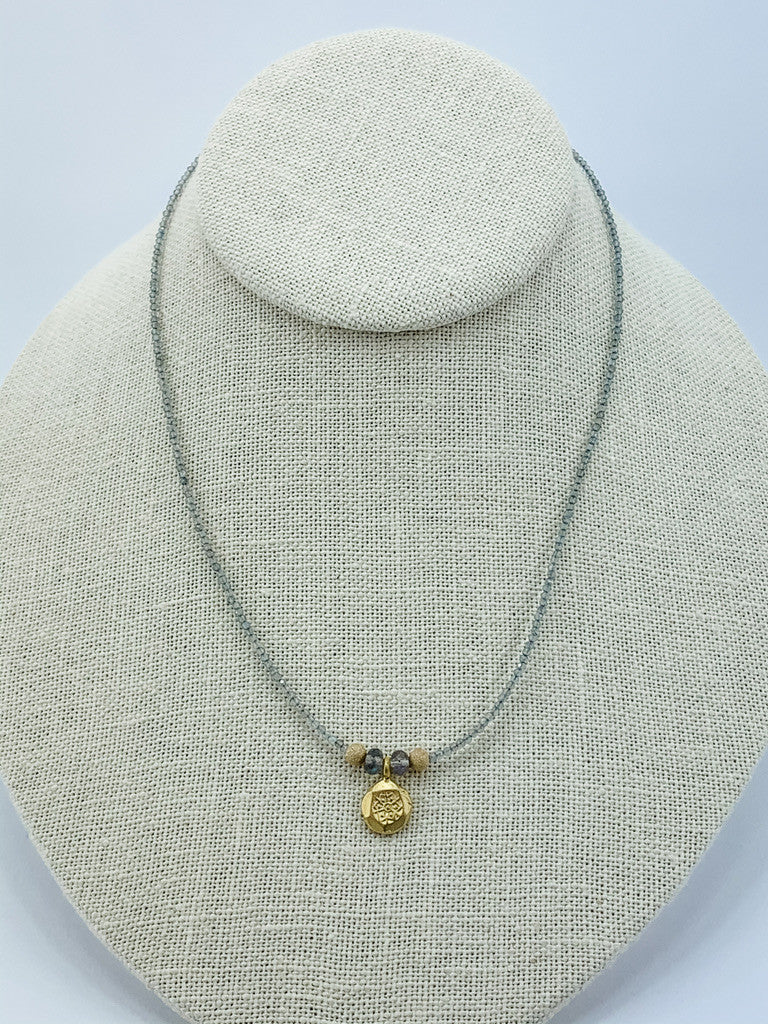 Labradorite with Turkish Coin Necklace