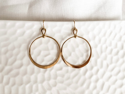 GOLD ROUND GODDESS EARRINGS