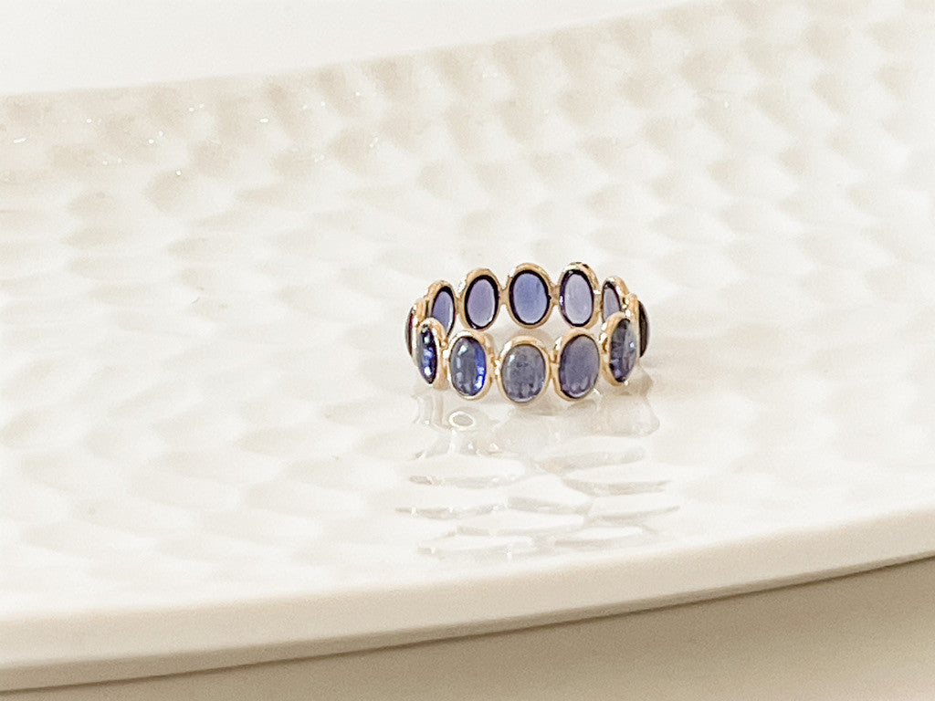 14K GOLD IOLITE RING