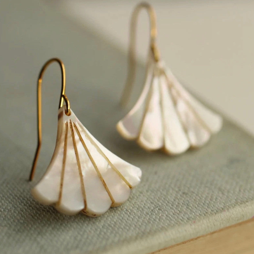 MOTHER OF PEARL ART DECO EEARRINGS