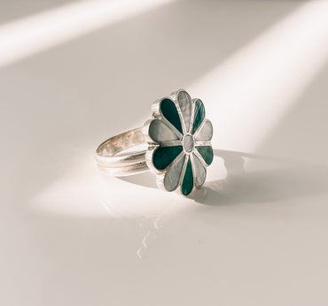 TURQUOISE AND MOTHER OF PEARL RING