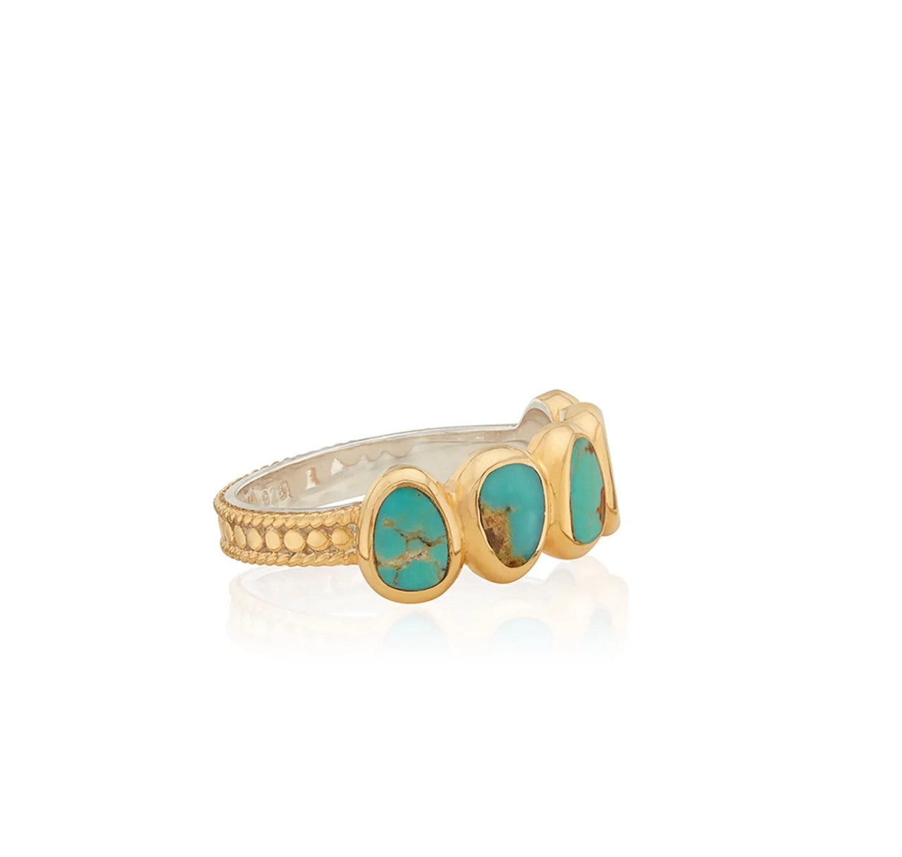 TURQUOISE ASYMMETRICAL MULTI-STONE RING