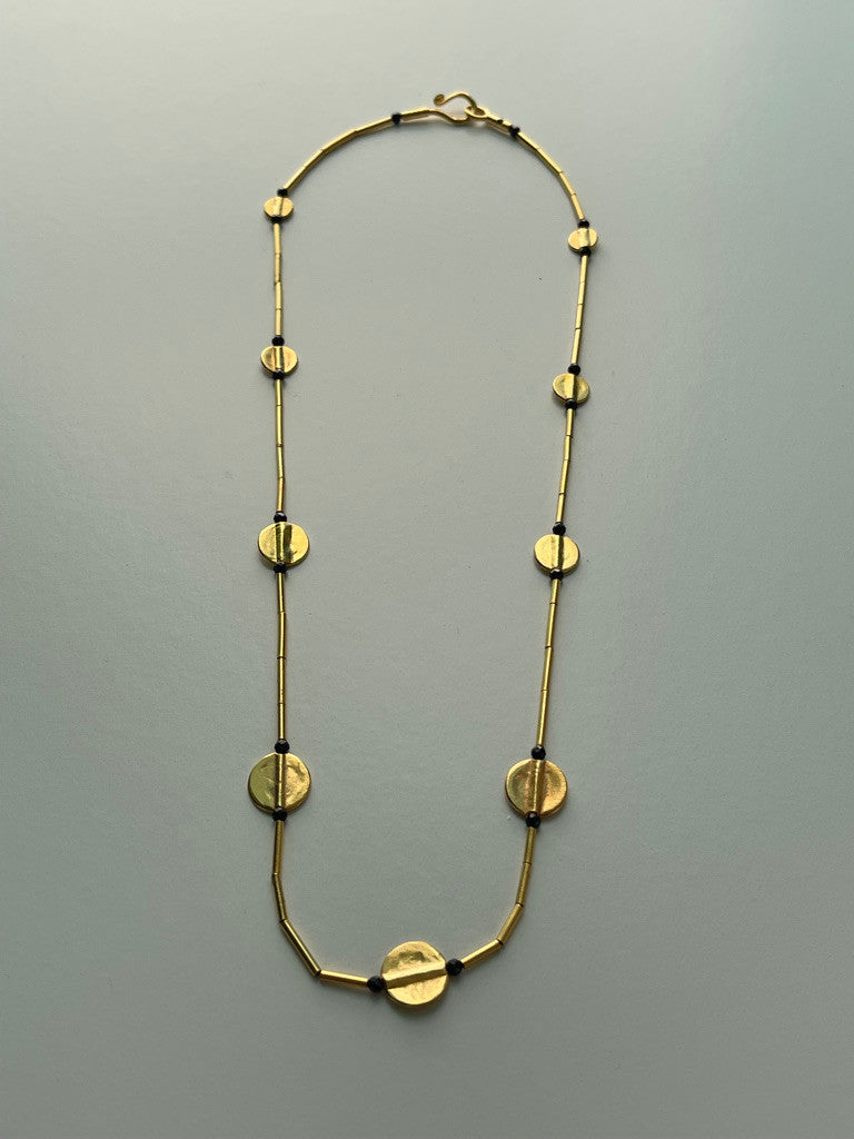 24K GOLD VERMEIL NECKLACE - BLK