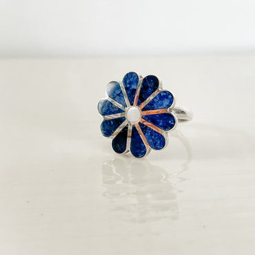 LAPIS FLOWER RING