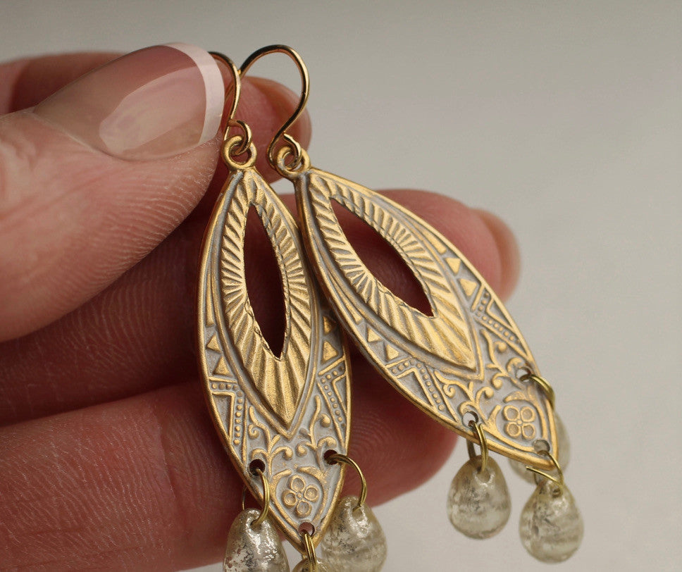 ART DECO MERCURY CHANDELIER EARRINGS