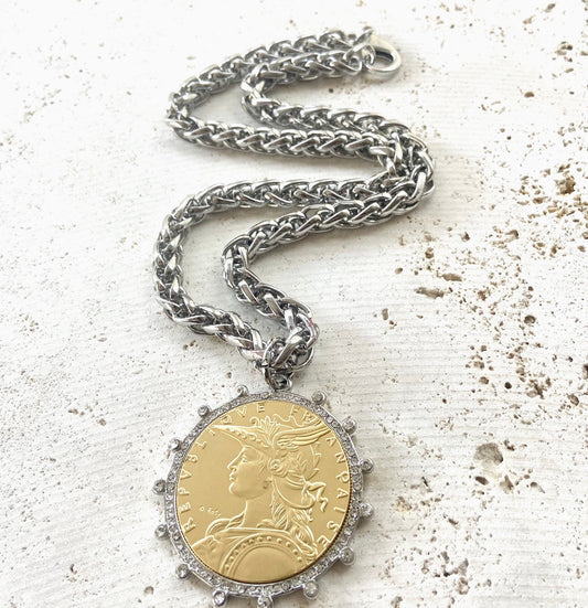 FRENCH COIN NECKLACE