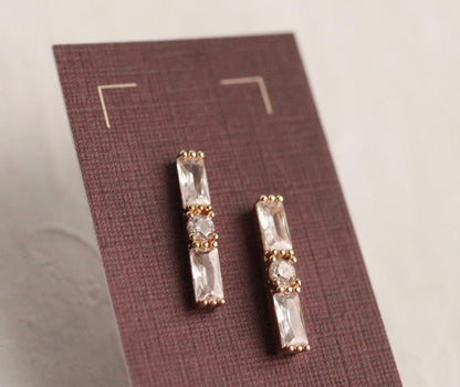 CLASSIC ART DECO BAGUETTE STUD EARRINGS