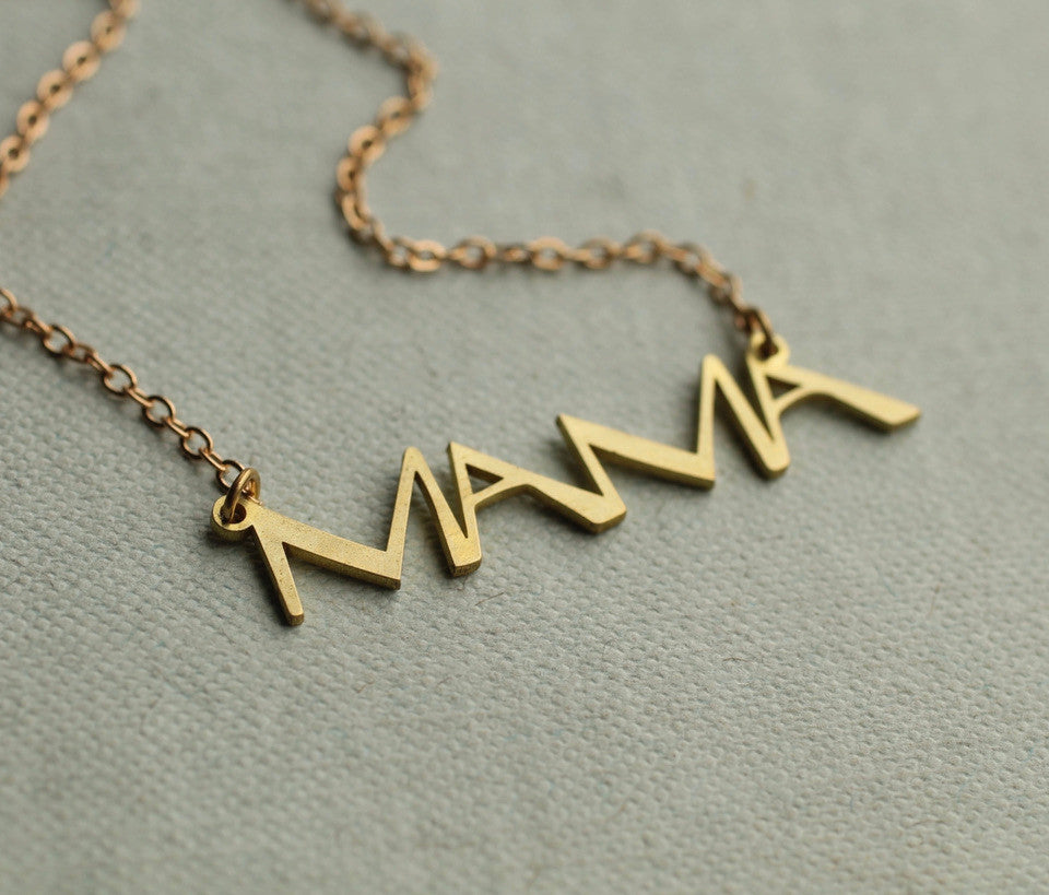 GOLD  MAMA NECKLACE