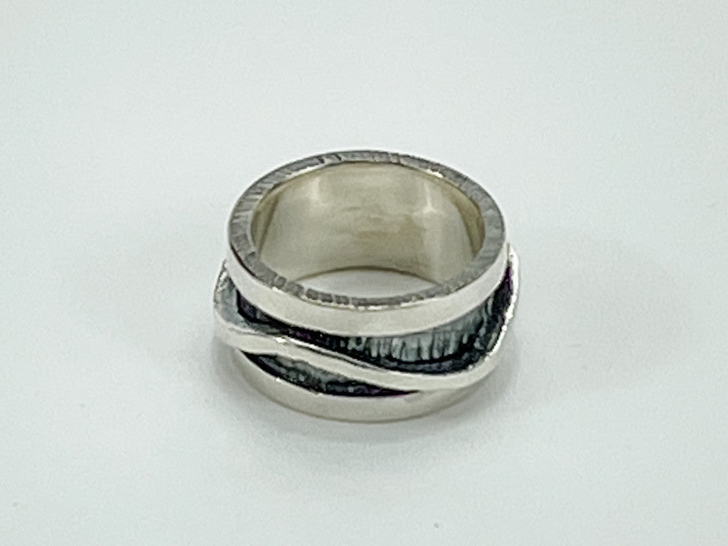 Sterling Silver Wavy Band Ring