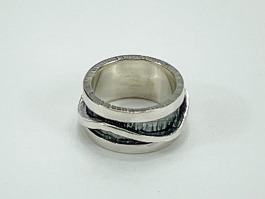 Sterling Silver Wavy Band Ring