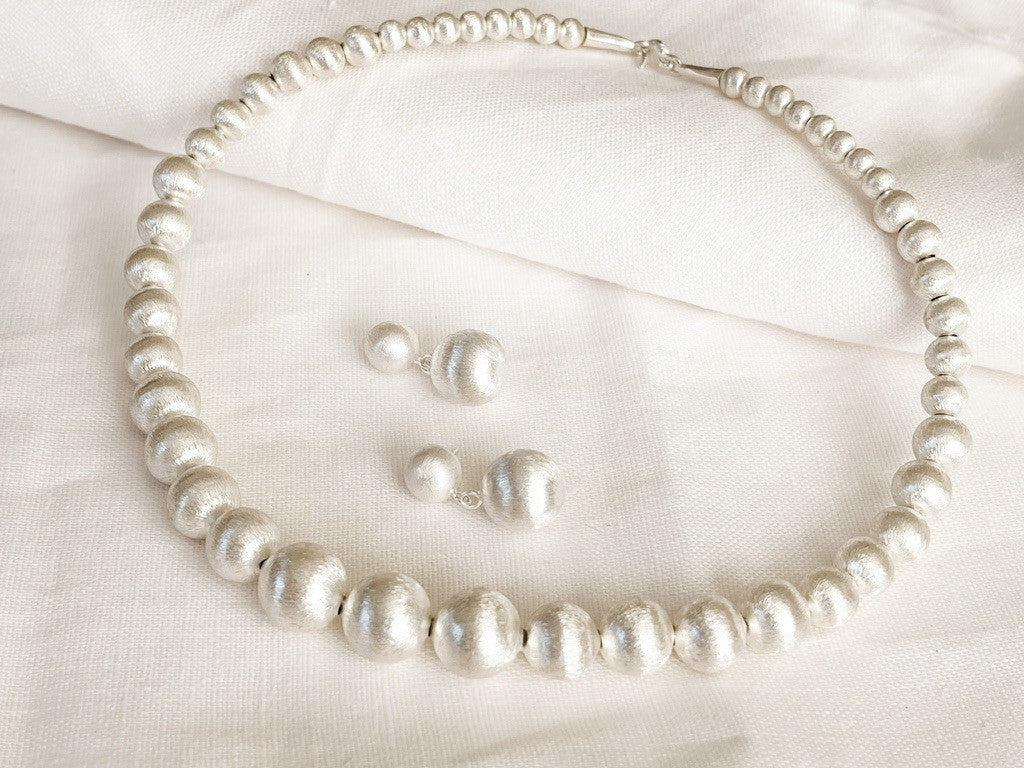 HILL TRIBE • MEKONG FINE SILVER BEAD NECKLACE