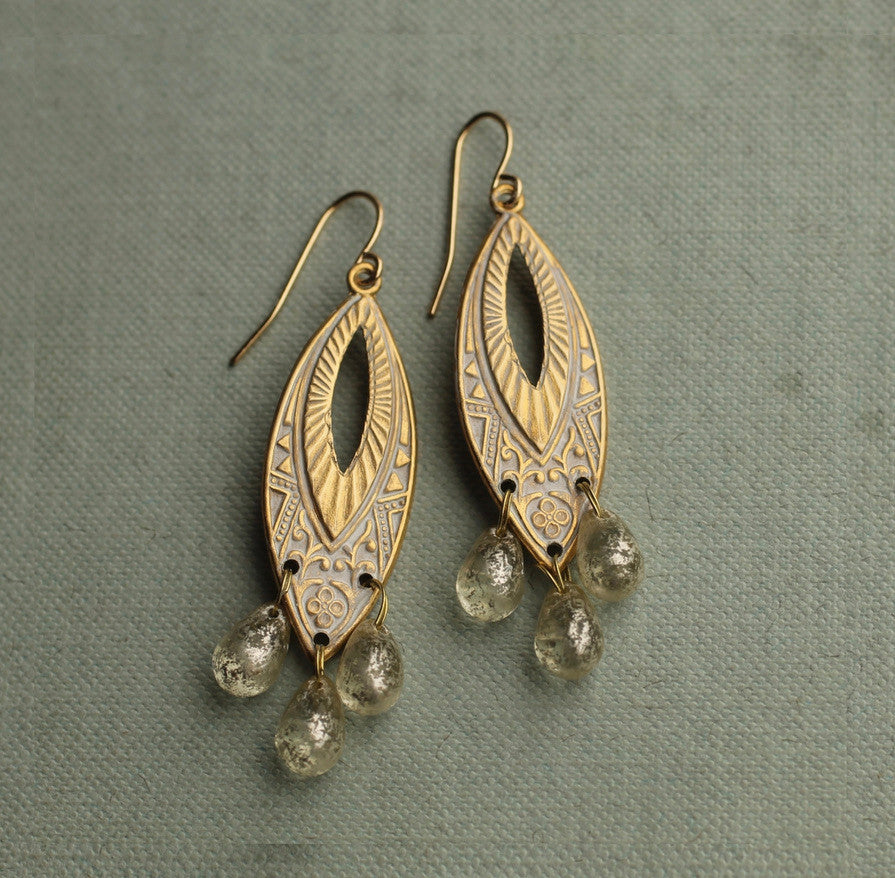 ART DECO MERCURY CHANDELIER EARRINGS