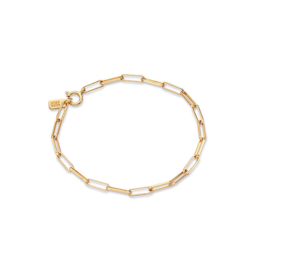 ELONGATED BOX CHAIN BRACELET