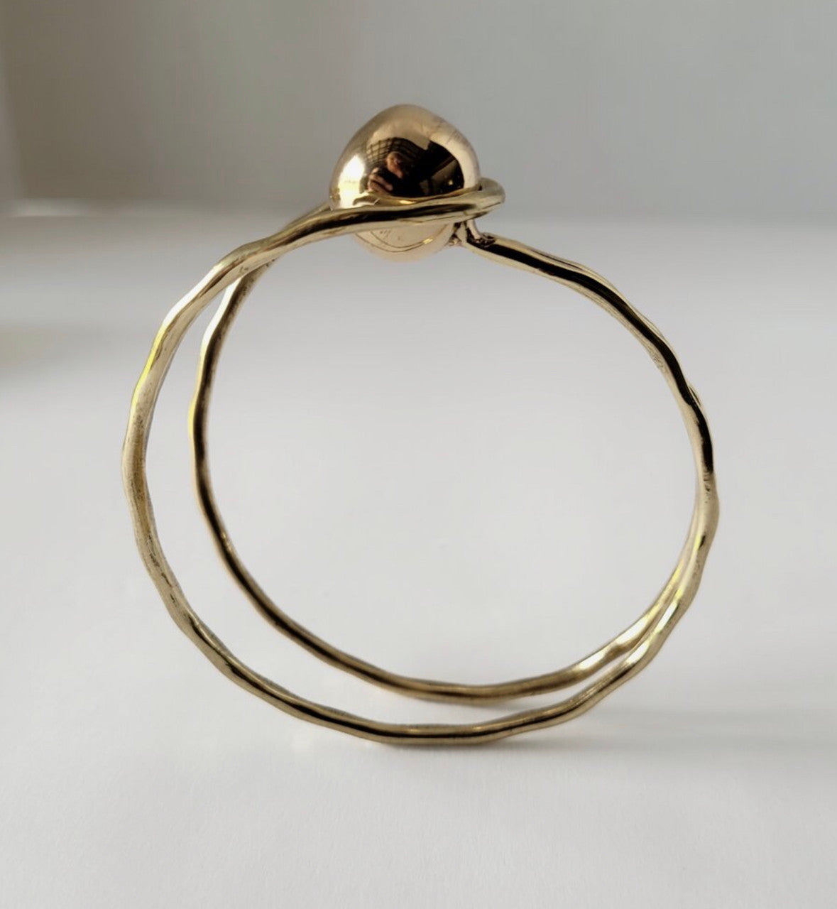 BRASS SPHERE BALL CIRCLE BANGLE