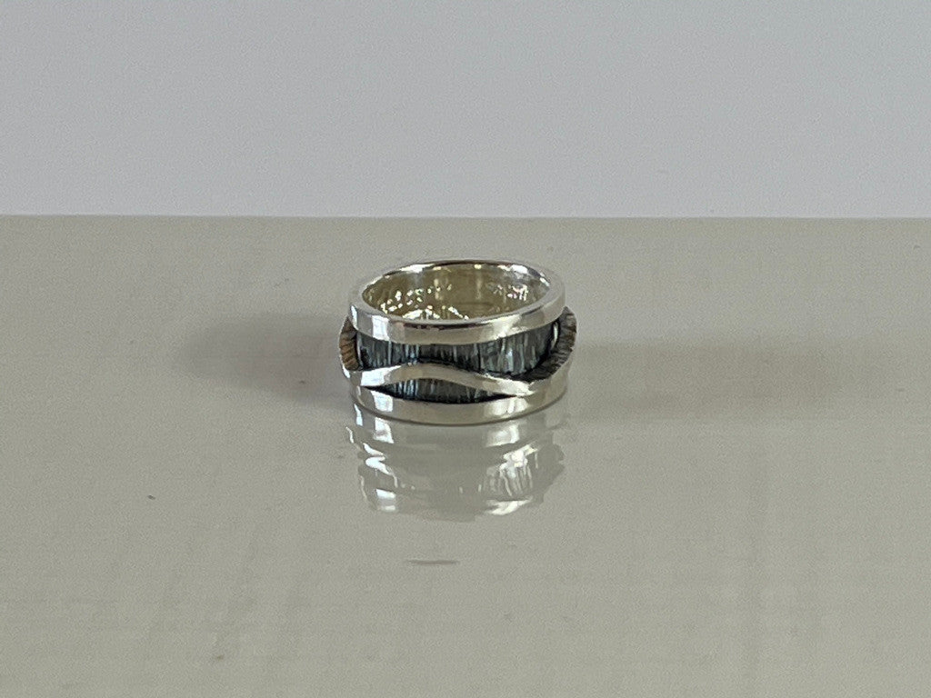 Sterling Silver Wavy Band Ring