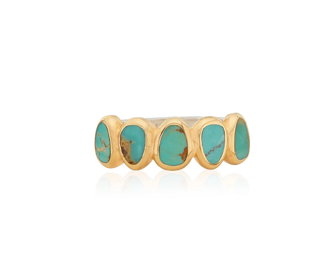 TURQUOISE ASYMMETRICAL MULTI-STONE RING