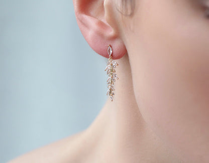 FEATHER FERN DROP EEARRINGS