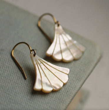 MOTHER OF PEARL ART DECO EEARRINGS