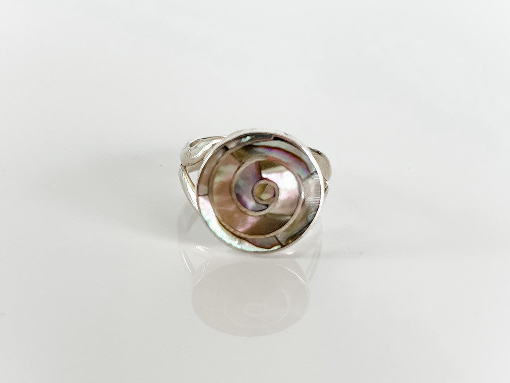 ABALONE STERLING SILVER RING