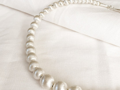 HILL TRIBE • MEKONG FINE SILVER BEAD NECKLACE