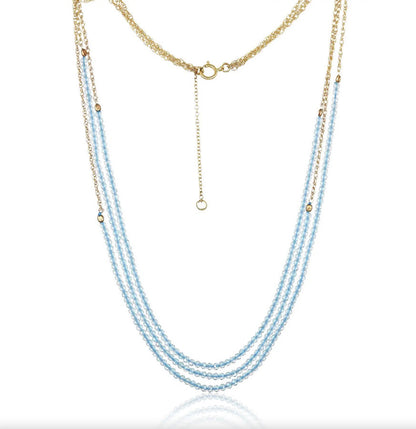 TRIO AQUAMARINE NECKLACE