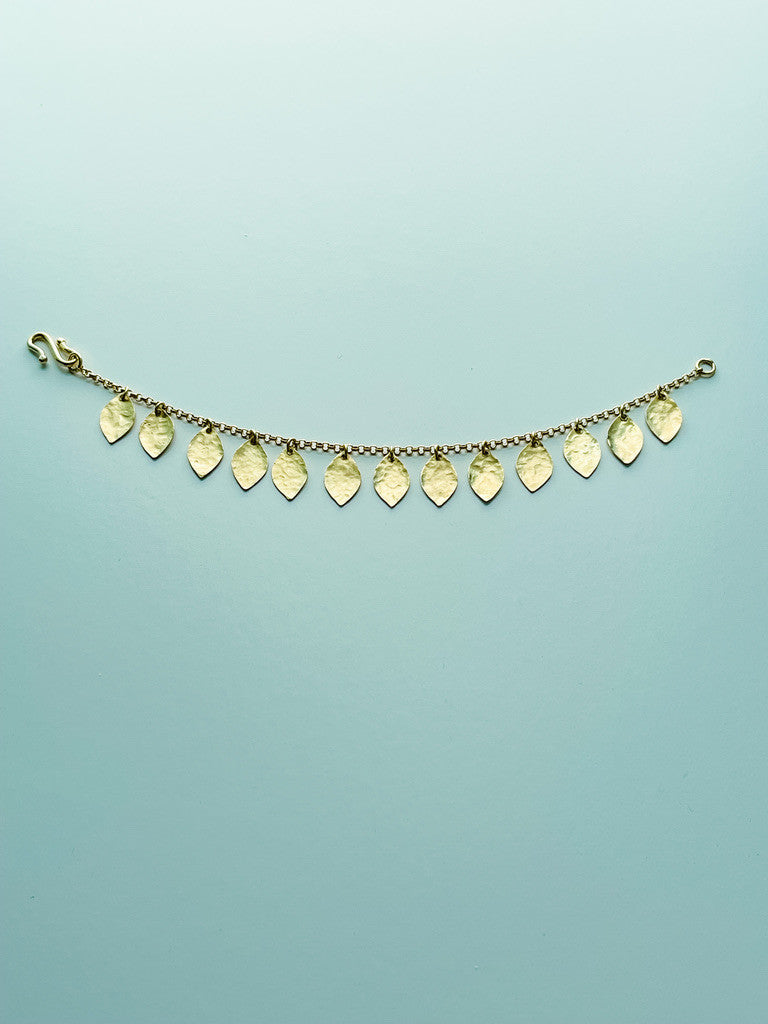 24k GOLD VERMEIL BRACELET - LEAF