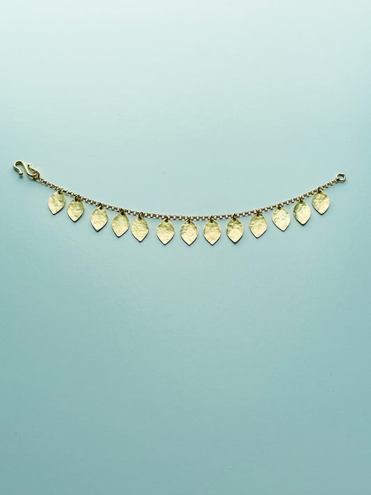 24k GOLD VERMEIL BRACELET - LEAF