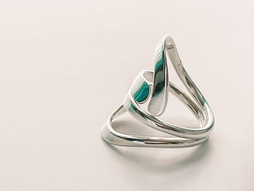 STERLING SILVER SEMI-CIRCLES RING