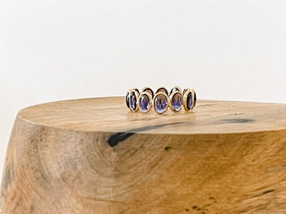 14K GOLD IOLITE RING