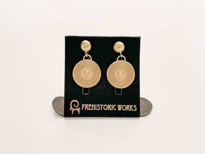 24K GOLD VERMEIL EARRING WITH DIA AND SILVER