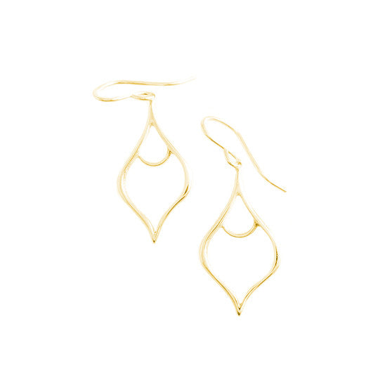 GOLD ARABESQUE DANGLE EARRINGS SMALL